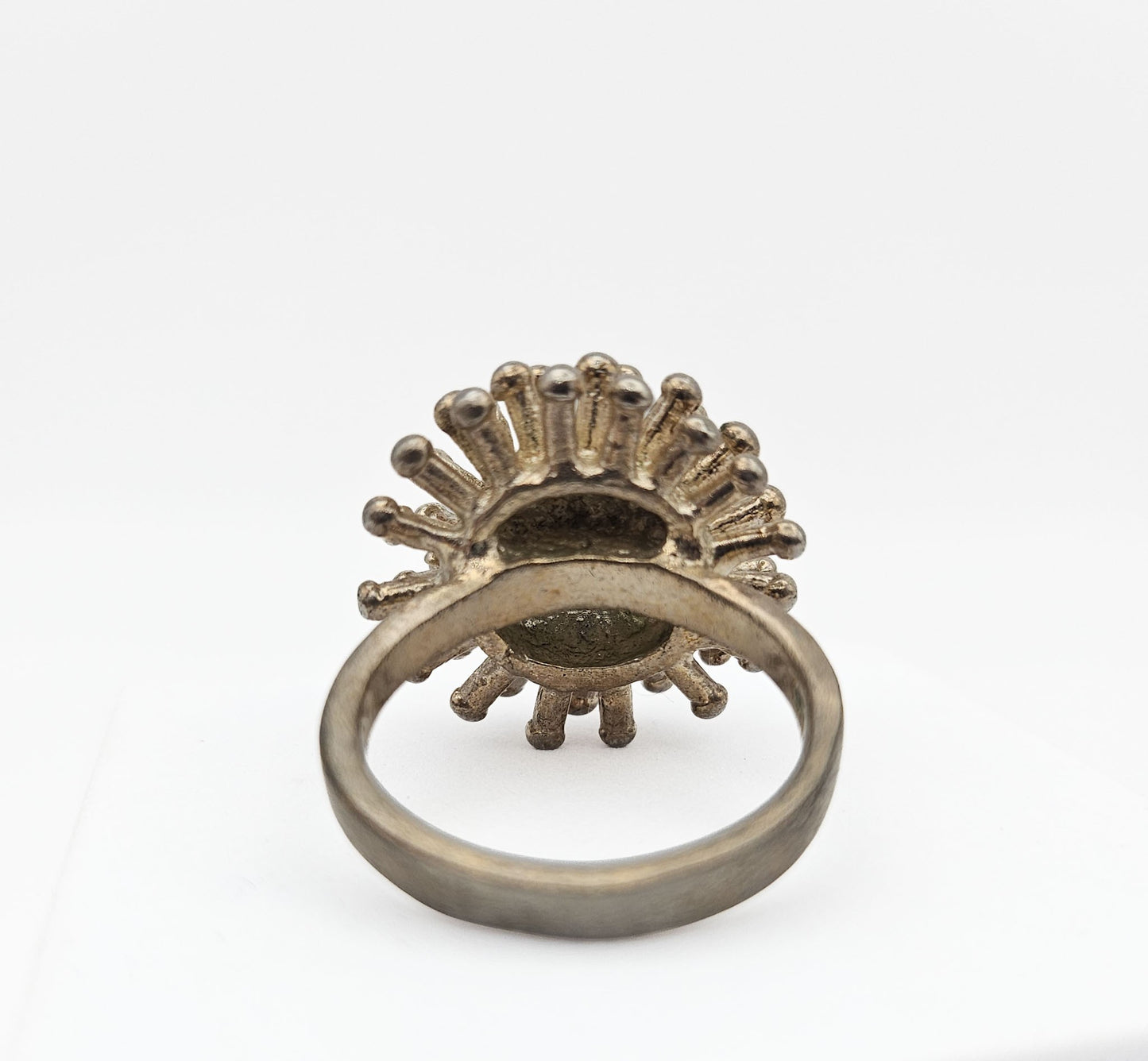 Sterling Silver Sputnik Starburst Ring | 925 Modernist Statement Jewelry