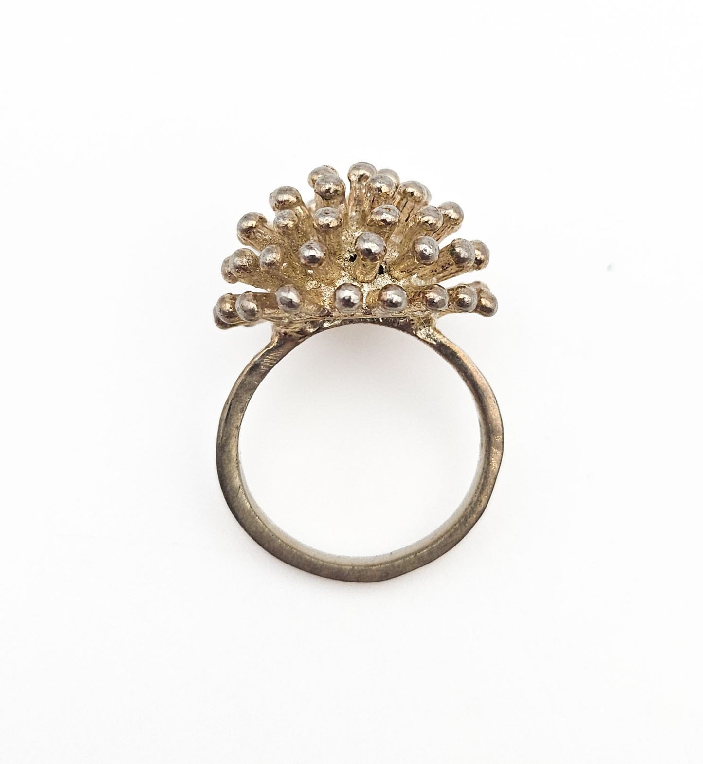 Sterling Silver Sputnik Starburst Ring | 925 Modernist Statement Jewelry