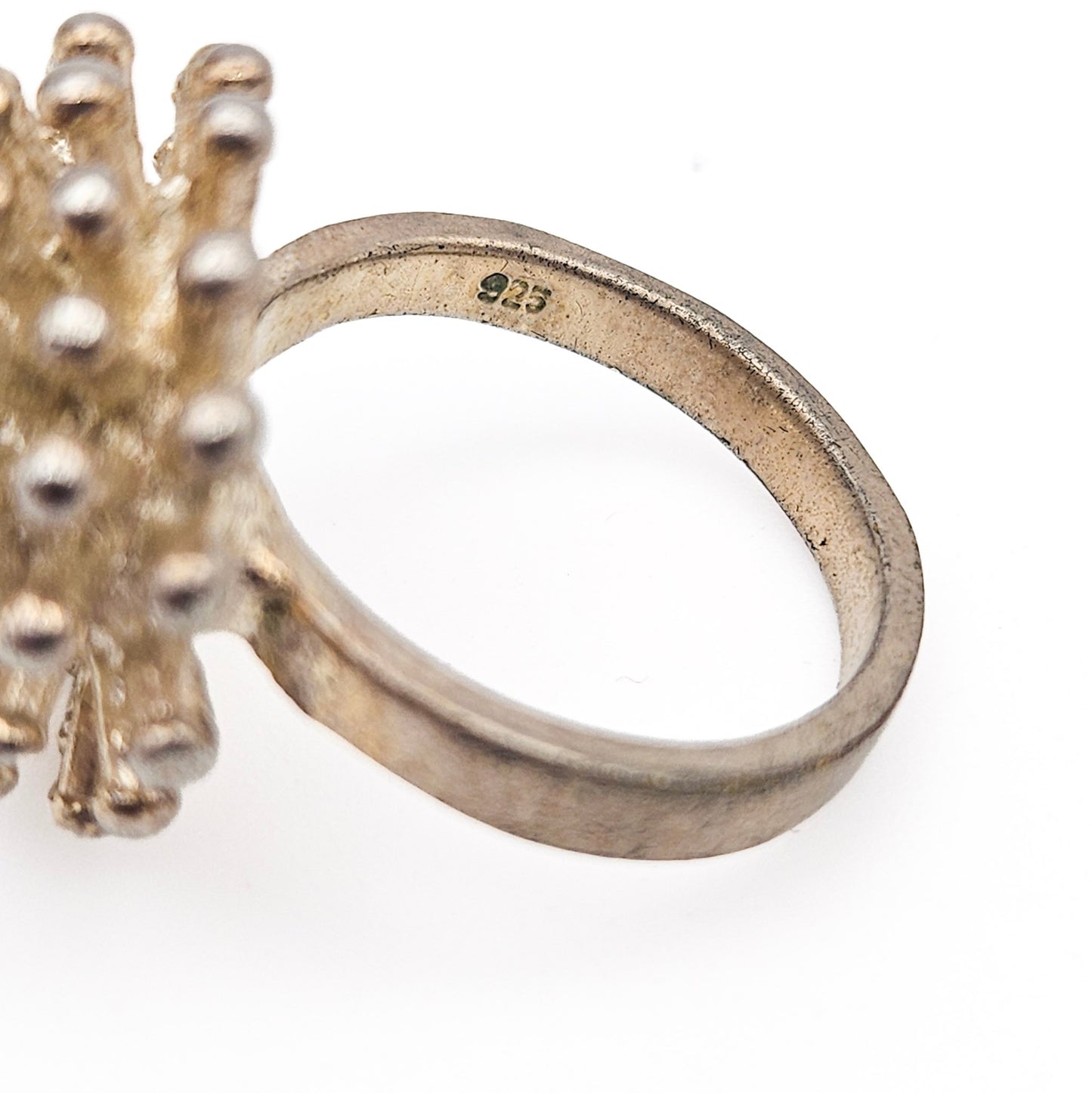 Sterling Silver Sputnik Starburst Ring | 925 Modernist Statement Jewelry