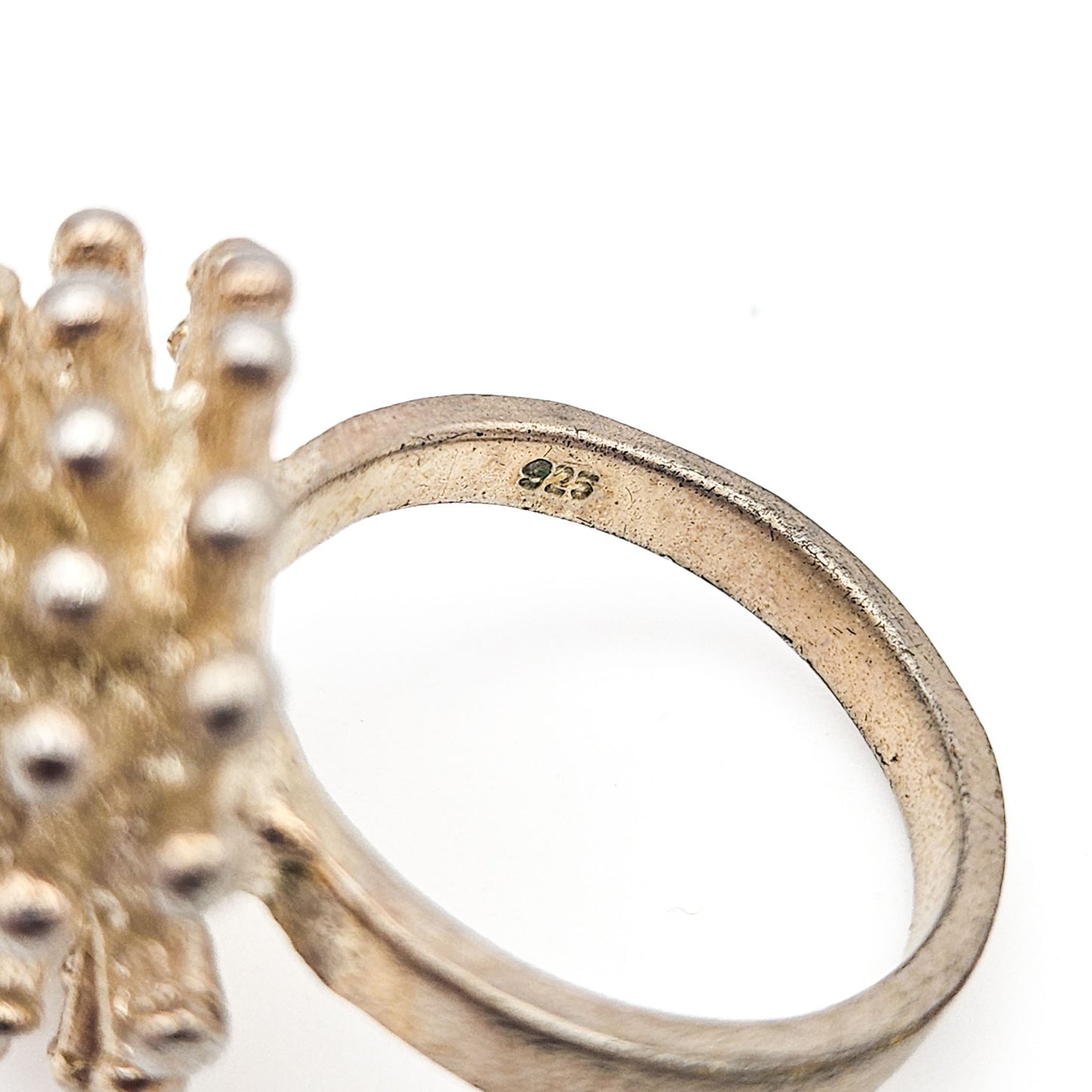 Sterling Silver Sputnik Starburst Ring | 925 Modernist Statement Jewelry