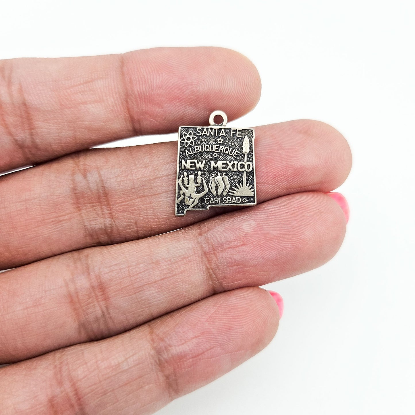 Sterling Silver New Mexico Travel Charm | 925 State Souvenir Charm