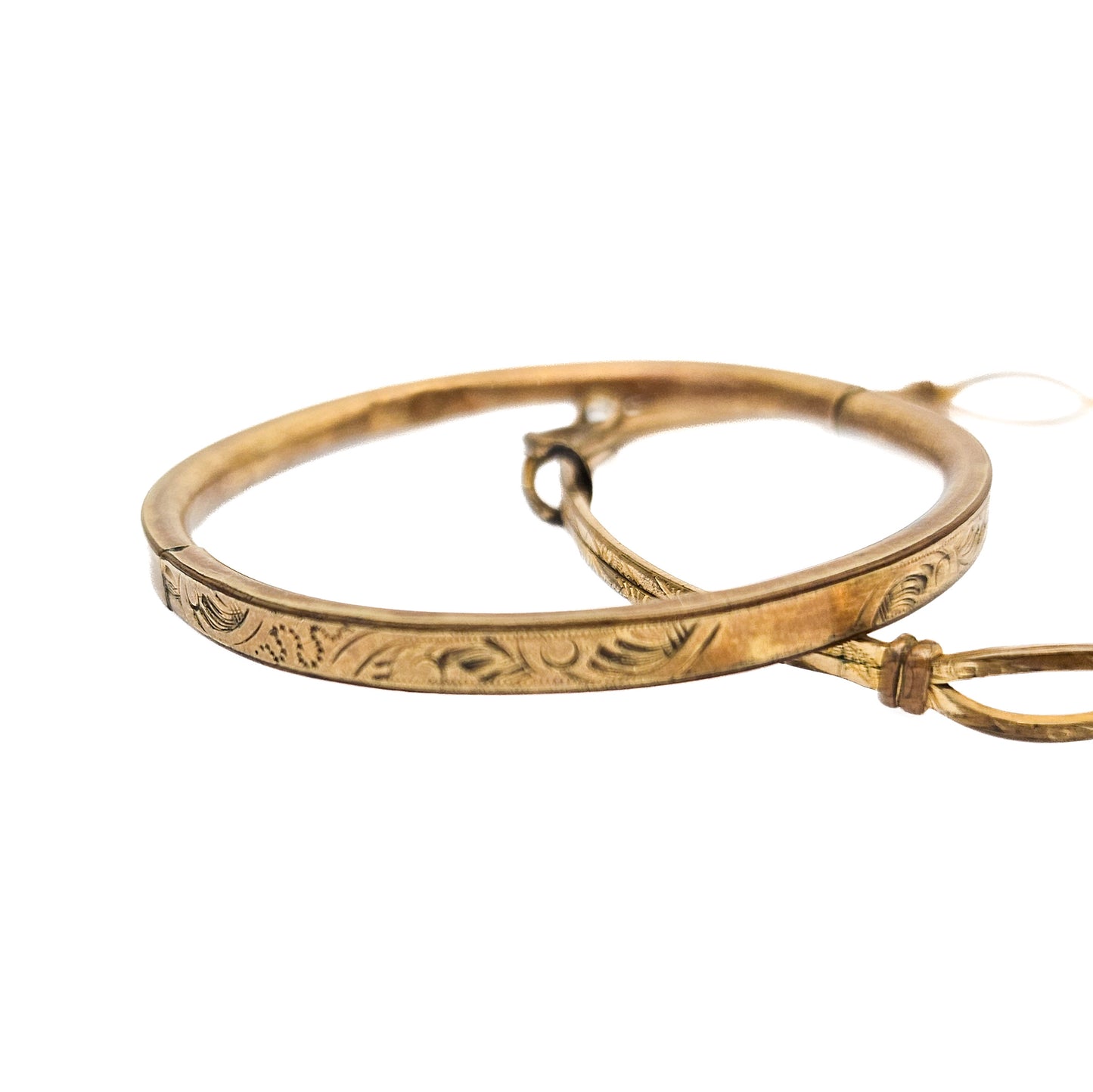 Antique Baby Bracelet Pair | Gold-Filled Keepsake Bangle Set