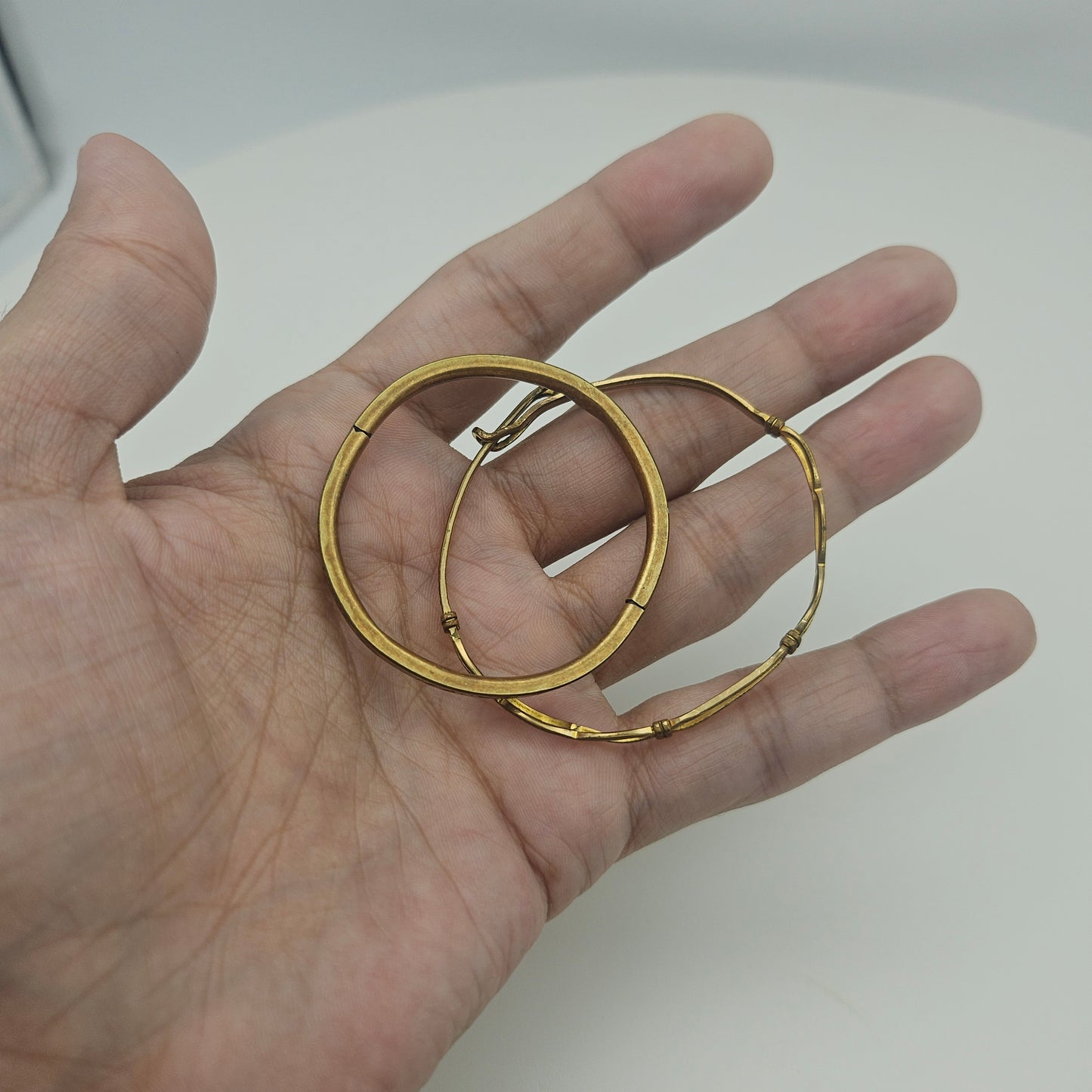 Antique Baby Bracelet Pair | Gold-Filled Keepsake Bangle Set