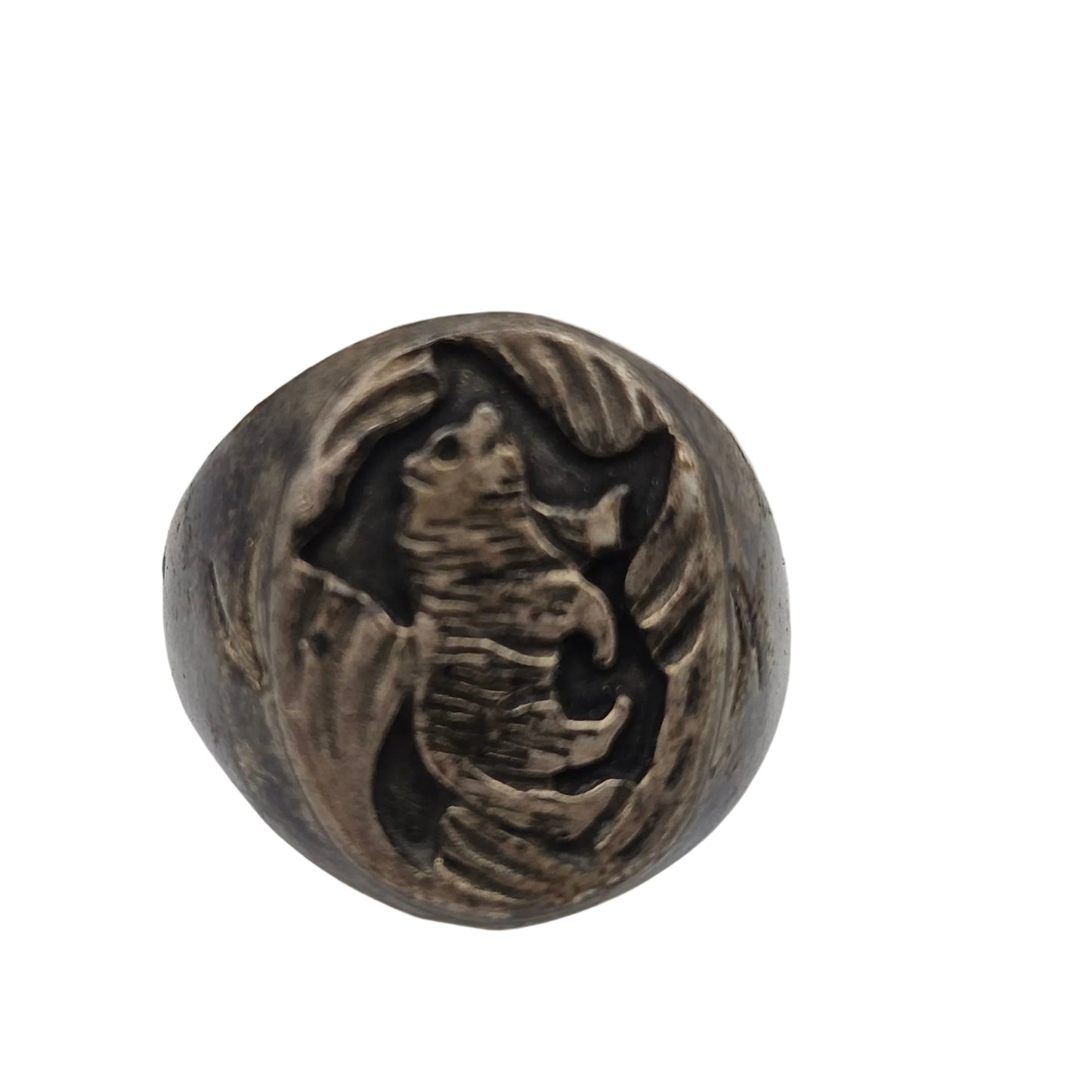 Sterling Silver Bear Signet Ring | Men’s Vintage Southwest Statement Jewelry